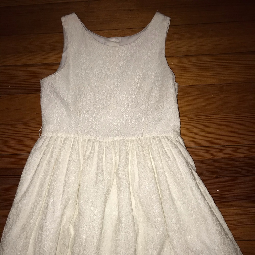 Pure white lace dress